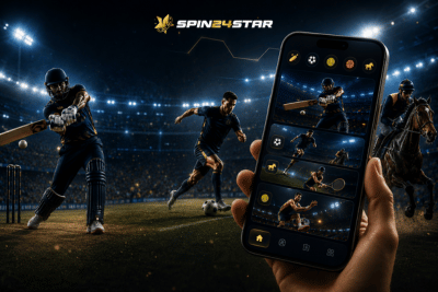 Interactive sports event with players and fans participating in the action
