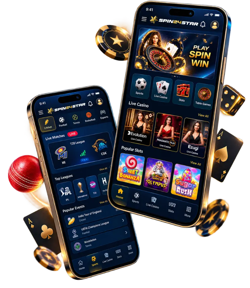 Mobile phones displaying various casino games, showcasing vibrant graphics and engaging gameplay options.